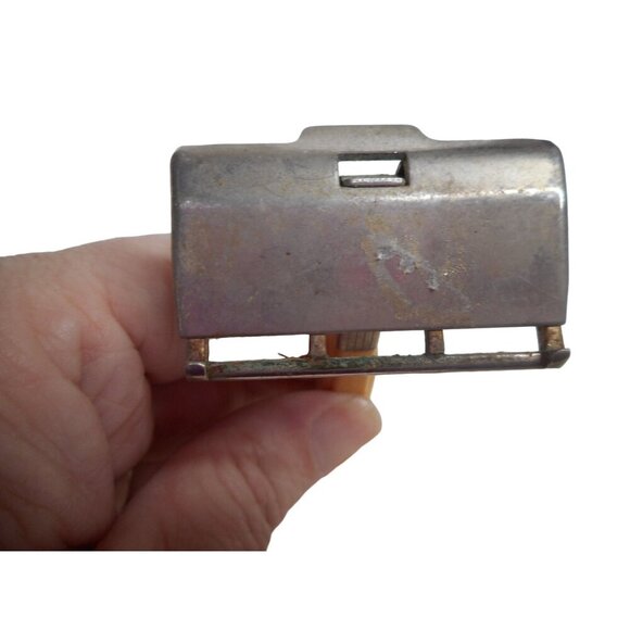 Vintage GEM Single Edge Safety Razor w/ Bakelite Handle 1950-60's - Picture 4 of 9